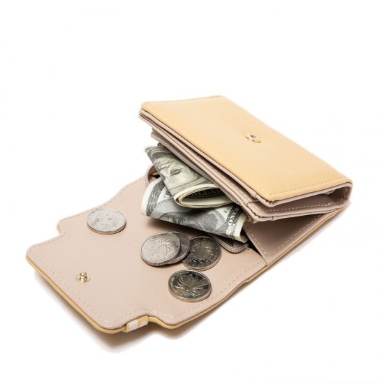 Pretty's 2023 women's wallet, Japanese and Korean-style large-capacity, fashionable and simple floral short wallet, student wallet
