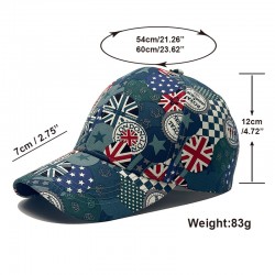 New cross-border Union Jack graffiti baseball hats, fashionable European and American Union Jack hats for men and women