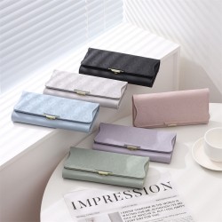 Lianbu new leather goods wallet, long, PU, ​​printed, tri-fold, multi-card slot, multi-functional, large-capacity clutch.