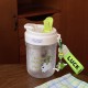 Instagram Cute Penguin Folding Makeup Mirror, Portable Small Mirror for Student Dormitories, Desktop Stand-Up Home Dressing Mirror
