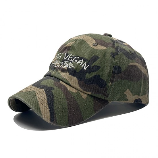 Camouflage lettered embroidered dome baseball caps for women, new Korean-style, Korean Instagram-inspired caps, wholesale.