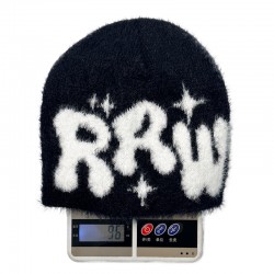 New faux mink knitted jacquard hats, in stock, cross-border hot-selling knitted hats, popular European and American beanie hats.
