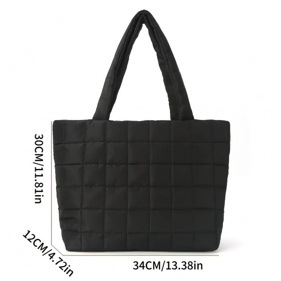 Fashionable and casual large-capacity women's bag, 2024 new style fleece underarm bag, simple shoulder and crossbody tote bag