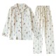 New Women's Pajamas, Pure Cotton Double-Layer Gauze Yarn-Dyed Jacquard Long-Sleeved Pants, Thin Spring, Summer, and Autumn Homewear Sets New Women's Pajamas, Pure Cotton Double-Layer Gauze Yarn-Dyed Jacquard Long-Sleeved Pants, Thin Spring, Summer, and Autumn Homewear Sets