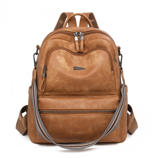 2025 New Trendy Women's Backpack, Korean Style, Versatile, Fashionable, Soft Leather, Small Backpack, Large Capacity, Student Backpack
