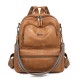 2025 New Trendy Women's Backpack, Korean Style, Versatile, Fashionable, Soft Leather, Small Backpack, Large Capacity, Student Backpack