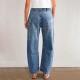 In stock: 2025 new European and American cross-border retro ripped jeans, casual patchwork banana pants, loose straight-leg pants for women. In stock: 2025 new European and American cross-border retro ripped jeans, casual patchwork banana pants, loose straight-leg pants for women.