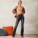Amazon European and American cross-border vintage ripped jeans for women, 2025 spring new washed streetwear flared trousers.