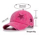 Men's flat-top military caps, spring and summer washed distressed men's hats, Korean-style casual baseball caps, trendy summer sun hats
