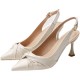 Women's shoes, 2024 summer new models, versatile square-toed open-toed rhinestone mid-heeled flip-flops, influencer sandals, and half-slip flip-flops.