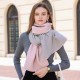 2025 new double-sided wrinkled colorblock faux cashmere scarves, a luxurious and versatile winter scarf for women.