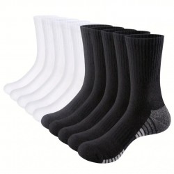 Thickened towel-soled sports socks for men and women for autumn and winter, mid-calf, non-slip, sweat-wicking, breathable, and odor-resistant.