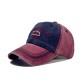 Letter Embroidered Colorblock Soft Top, Cross-Border Amazon Washable Coated Baseball Cap, Large Head Circumference Outdoor Baseball Cap
