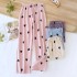 New spring and summer women's cotton pajamas, plus-size, polka-dot, soft, soft loungewear pants for spring, summer, and autumn