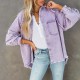Factory direct 2025 Autumn European and American long-sleeved denim jacket for women, washed, raw-edged, mid-length, loose-fitting jacket in stock.