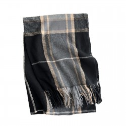 Korean classic plaid faux cashmere scarves for women, fashionable and versatile thin warm neckbands for outerwear.