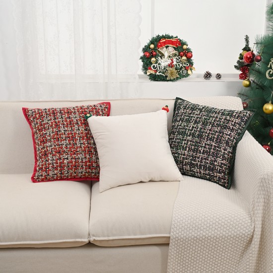 Cross-border ins, Christmas embroidered Christmas tree pillowcases, Chanel-style sequined living room sofa decorative cushions Cross-border ins, Christmas embroidered Christmas tree pillowcases, Chanel-style sequined living room sofa decorative cushions