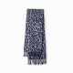 Classic European and American autumn and winter faux cashmere leopard print scarf, Japanese and Korean women's fashionable outerwear scarf