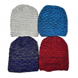 Men's new autumn and winter European and American knitted hat with fleece and warm earmuffs, woolen headband hat, manufacturer's supply