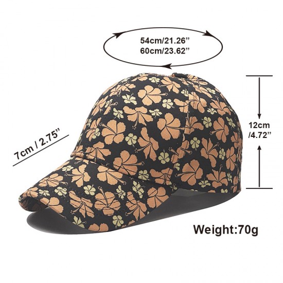 Cross-border pure cotton personalized small floral print baseball hats, versatile outdoor tie-dye hats