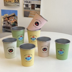 Instagram niche refreshing sports golf plastic water cup, cartoon badminton travel cup with tea strainer, large capacity.