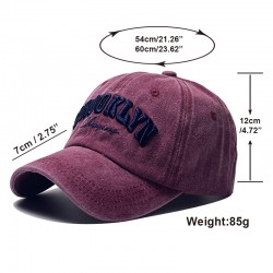 Cross-border new washed cotton player embroidered sun hats, outdoor logo caps
