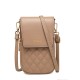 Guangzhou Bag 2024 hot-selling women's phone bag, fashionable crossbody shoulder bag, diamond-patterned embroidered women's double-layer PU wallet