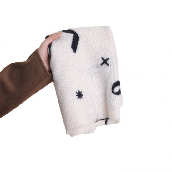 Cross-border bow-knot imitation cashmere warm scarves for women, high-end designer shawls for office wear in winter