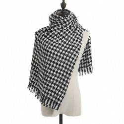 Houndstooth scarf for women winter 2025 new plaid imitation cashmere scarf wholesale manufacturer thickened shawl neckerchief for women Houndstooth scarf for women winter 2025 new plaid imitation cashmere scarf wholesale manufacturer thickened shawl neckerchief for women