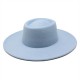 New cross-border autumn and winter woolen 9.5cm wide-brim jazz hat for men and women, with a convex and concave ring-shaped top hat