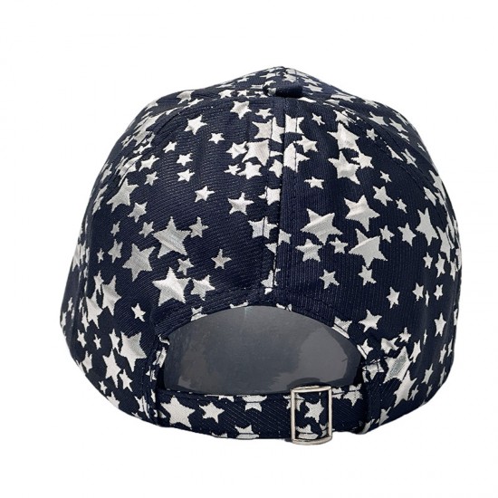 New cross-border spring and summer five-pointed star print men's and women's baseball caps, sun visors, five-pointed star print hats.