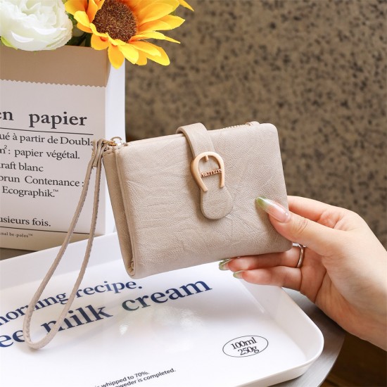 Lianbu new women's wallet, solid PU multifunctional tote, simple, two-fold clasp short student wallet in stock and wholesale Lianbu new women's wallet, solid PU multifunctional tote, simple, two-fold clasp short student wallet in stock and wholesale