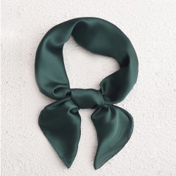 Solid color 70s square scarves, simple everyday silk scarves for women, stylish and minimalist for commuting Wholesale silk scarves in various colors