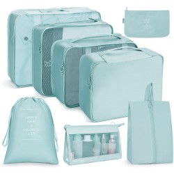 Best-selling eight-piece travel storage bag set Large-capacity luggage storage bag for organizing and organizing clothes