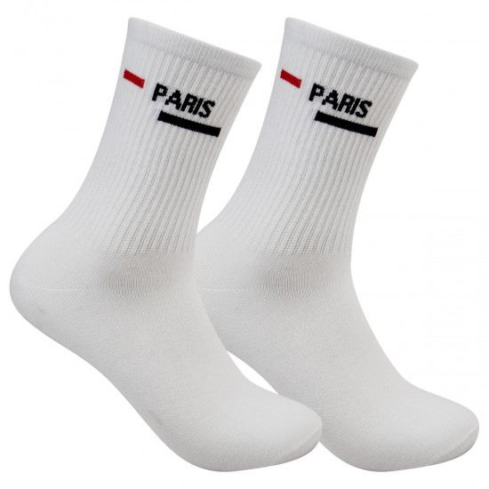 Sports socks, mid-calf, towel-soled, small hooks, fitness running socks, unisex, trendy, sweat-wicking cotton socks, breathable and deodorizing