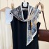 Spring and summer, fashionable, youthful, new thin silk scarves for moms, holiday gifts, niche retro secret forest print scarves.