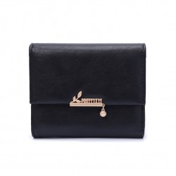 New Lovebu women's short wallet, Japanese-Korean style, simple, foldable, multifunctional card holder, student coin purse, in stock for wholesale.