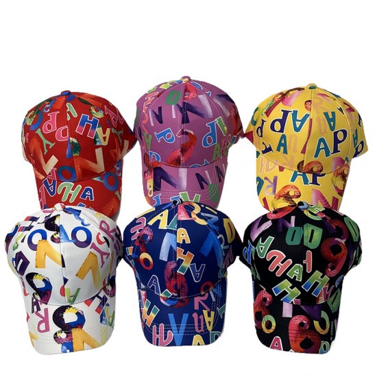 Women's peaked caps, new spring and summer styles, Japanese and Korean-style, flattering small sun hats, colorful lettered baseball caps for women.