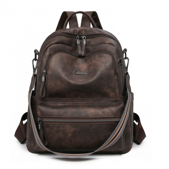 2025 New Trendy Women's Backpack, Korean Style, Versatile, Fashionable, Soft Leather, Small Backpack, Large Capacity, Student Backpack