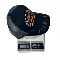 Best-selling summer embroidered lip mesh cap, hip-hop lettered sports cap, breathable mesh beanie for couples.