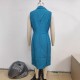 Fashionable casual lapel, solid color, pocket button, long-sleeved top, two-piece women's clothing wholesale.