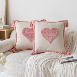 Nordic French luxury lace cushions. INDS cotton and linen floral sofa cushion covers with classic and elegant 3D embroidery.