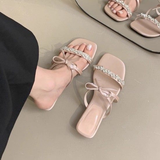 Fairy-style flower high heels, 2025 summer new niche design, snake-shaped wrap stiletto sandals. Fairy-style flower high heels, 2025 summer new niche design, snake-shaped wrap stiletto sandals.