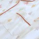 Pregnancy Women's pajamas, pure cotton double-layer gauze, belly-supporting pants, spring and summer, thin, adjustable, all-cotton crepe lounge pants.