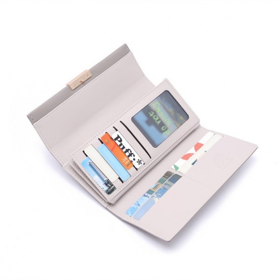 New cross-border long women's wallet, multifunctional Large-capacity, stylish, simple, solid-color clutches, in stock for wholesale.