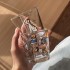 Niche apple and tomato high-stem dessert glass, ice cream pudding cup, cute cartoon fruit plate gift.