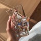 Niche apple and tomato high-stem dessert glass, ice cream pudding cup, cute cartoon fruit plate gift.