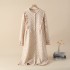 Women's Summer Retro Yarn-Dyed Jacquard Pure Cotton Gauze Thin Loose Pocket Shorts, Homewear Beach Pants