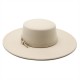 2021 New Retro Black Wide-Brimmed Wool Flat-Top Hats for Women, Autumn and Winter British Style Versatile Panama Hats