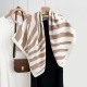 British-style, classic, retro, simple striped print silk scarves, 90s square scarves for women, high-end, stylish, and trendy decorative square scarves. British-style, classic, retro, simple striped print silk scarves, 90s square scarves for women, high-end, stylish, and trendy decorative square scarves.